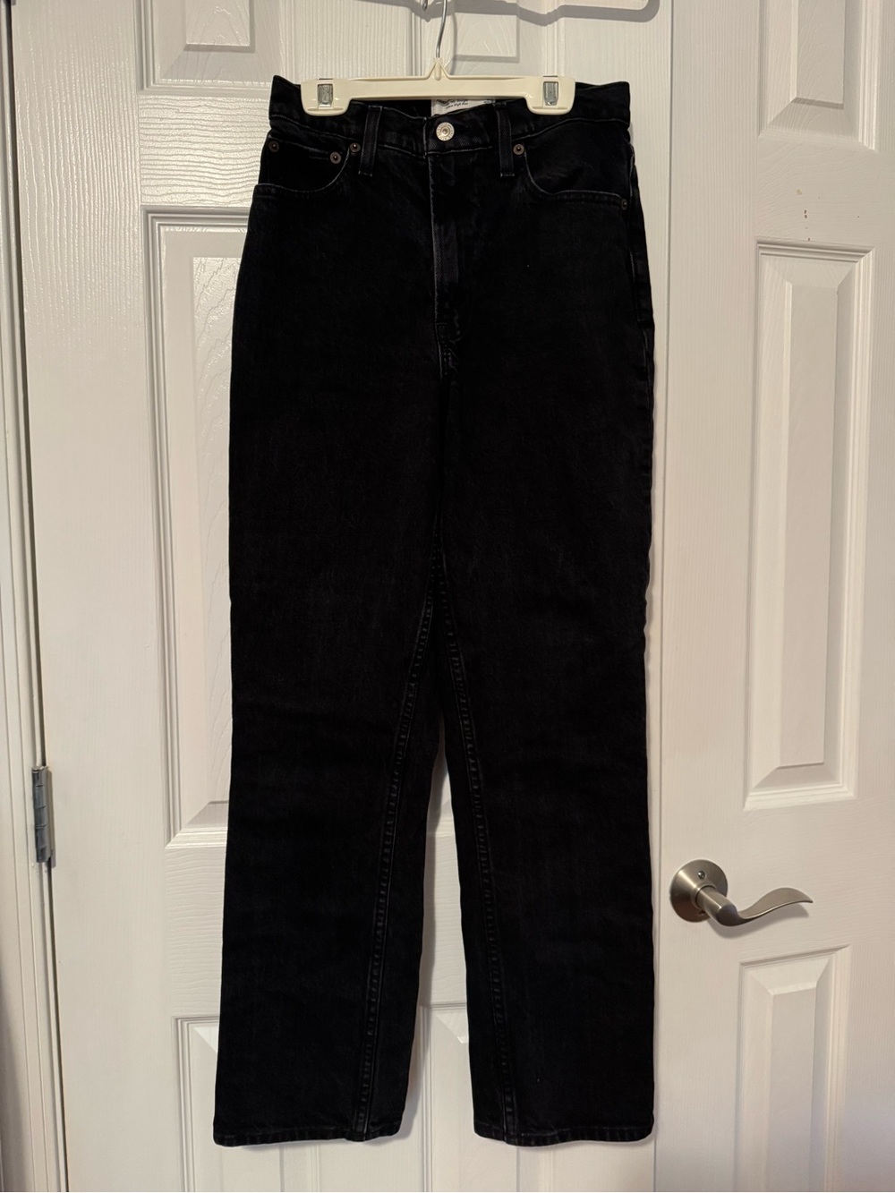 Abercrombie & Fitch Curve Love The '90s Straight Ultra High Rise Jeans Black